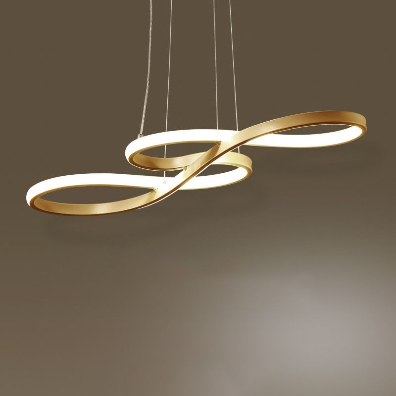 29.5" Wide Modernist LED Chandelier Lamp Acrylic Hanging Light for Living Room