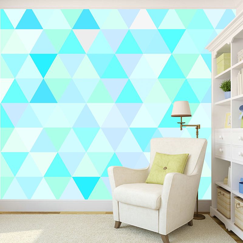 Extra Large Stripe Mural Eco-friendly Illustration Style Wall Art for Home Decor