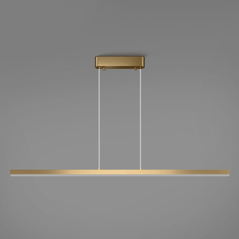 Lineair eiland hanglampen moderne acryl kroonluchter verlichtingsarmaturen voor restaurant