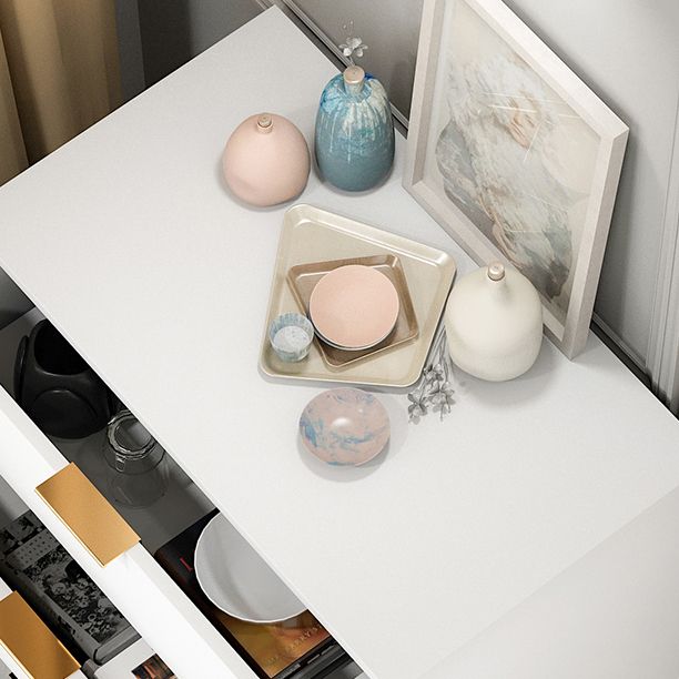 Living Room Buffet Modern Style Wood Buffet Server with Drawers