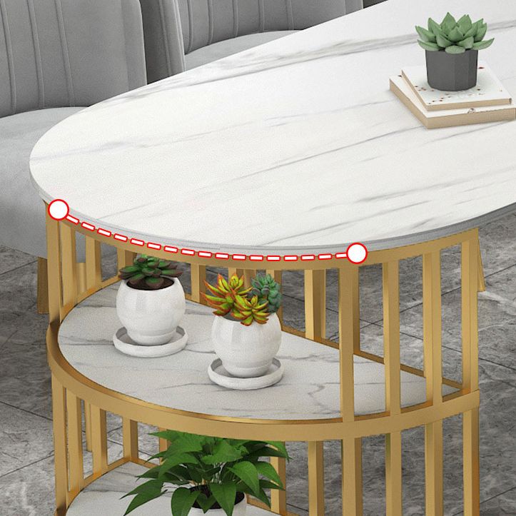 Table à manger en pierre de style glam
