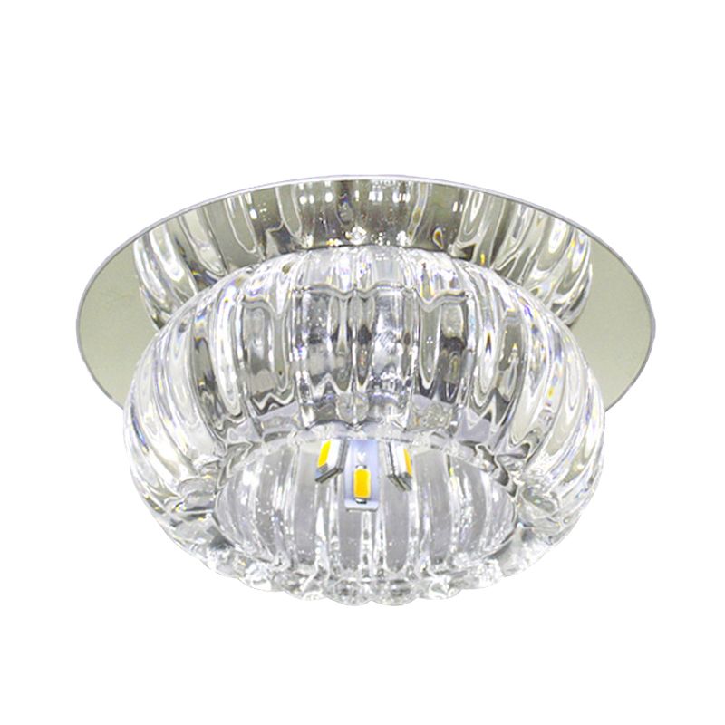 Bowl Balcón Flush mount Spotlight Fashion clear prismatic Optical Crystal LED Close to Ceiling