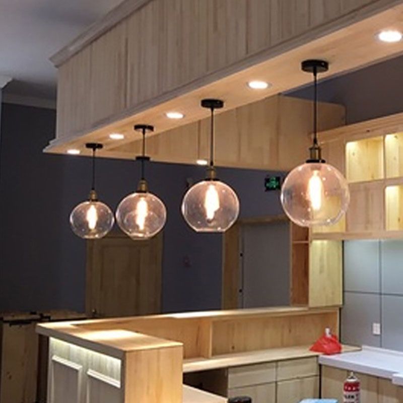 1 Light Pendant Lamp with Lucency Glass Modern Suspension Lighting Fixture