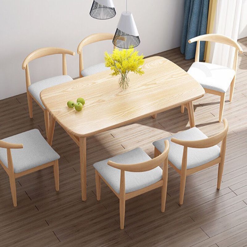 Modern Style Wood Dining Table 4 Legs Dining Table for Dining Room