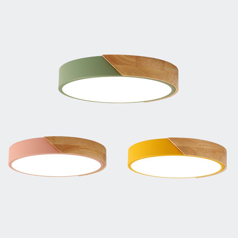 Soporte de vaciado de LED acrílico circular en estilo conciso moderno de hierro forjado de hierro forjado para espacios interiores