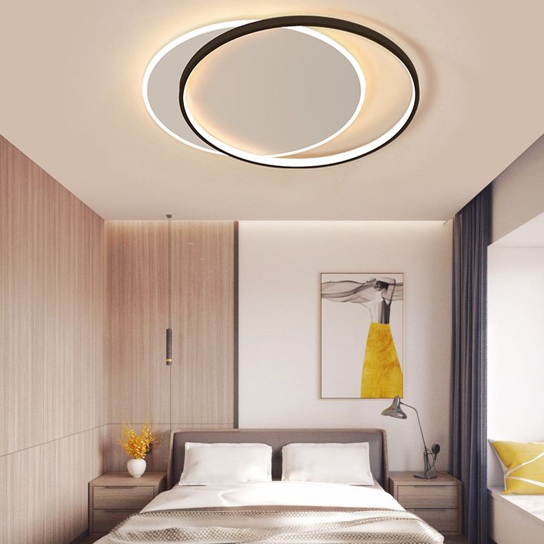 19.5 Inches Wide Nordic Simplicity LED Ceiling Light Interlocking Circles Design Home Decorative Lighting Fixture