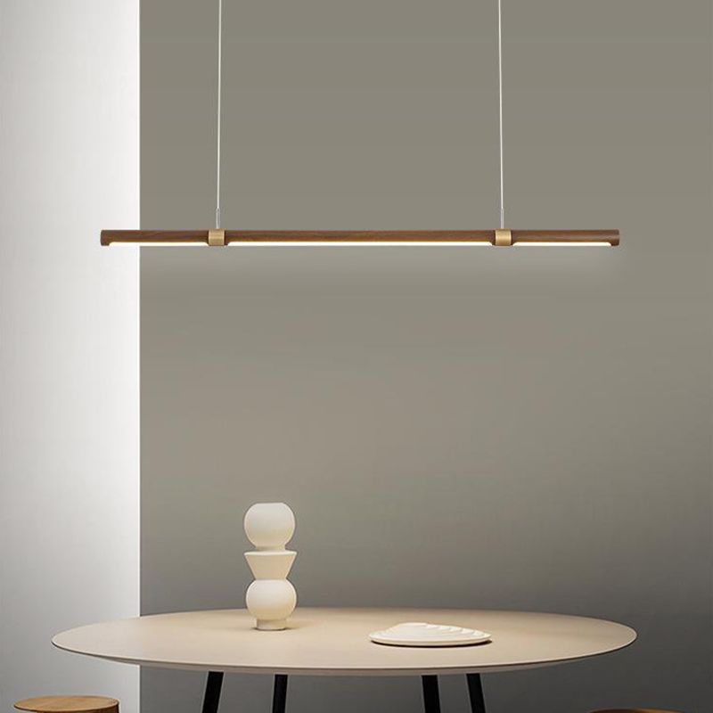 Single Brown Modern Ceiling Light LED Kitchen Island Lighting for Dining Table