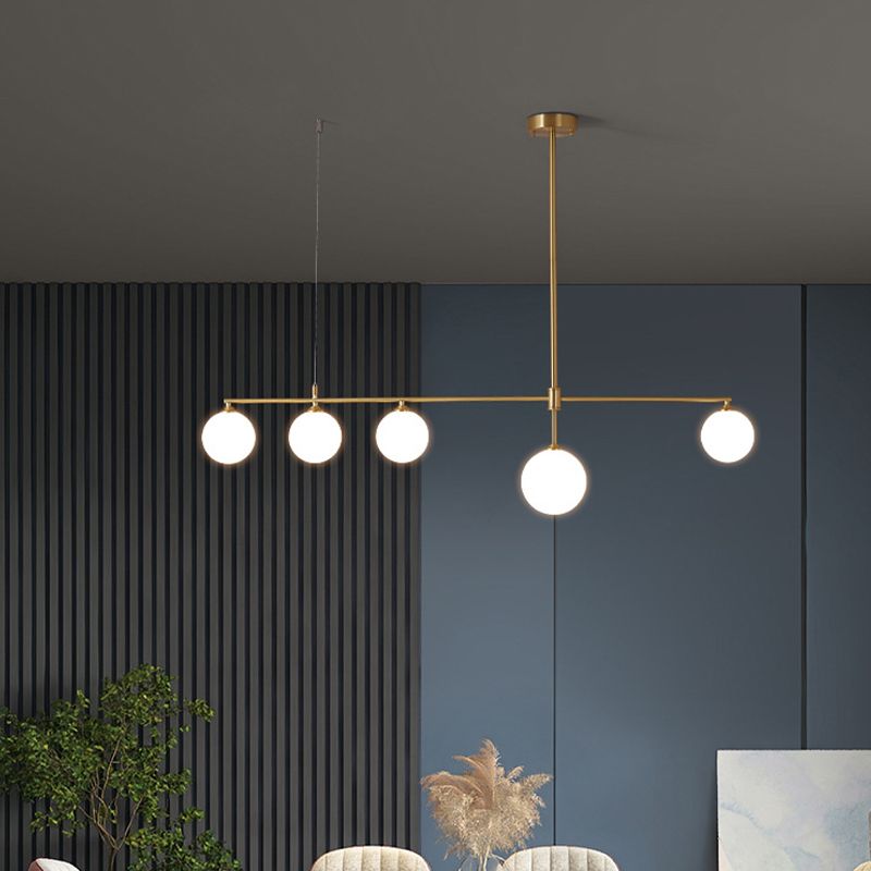 Linear Ceiling Pendant Light Modern Glass Pendant Light Fixtures for Dining Room