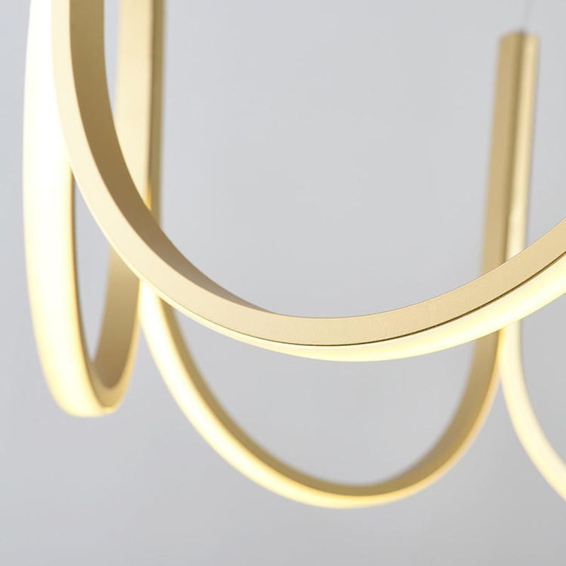 Nordic Aluminum Chandelier Geometric Multi Light Hanging Light for Restaurant