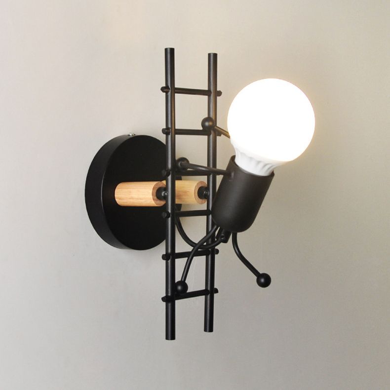 Nordische Metallwandleuchten 1 Licht einfaches Wandleuchte für Wohnzimmer