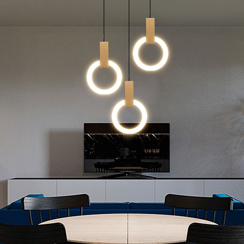 Style moderne de style suspendu salon LED Round Shape Pendant lampe de lampe