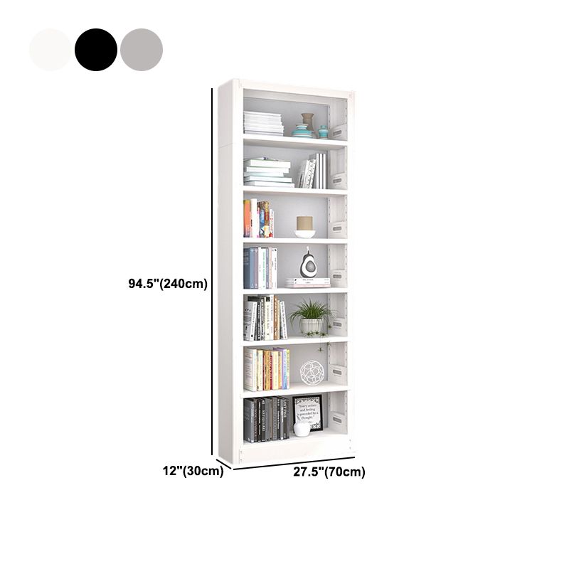 Open Steel Bookshelf Modern Home Office Rectangular Bookcase