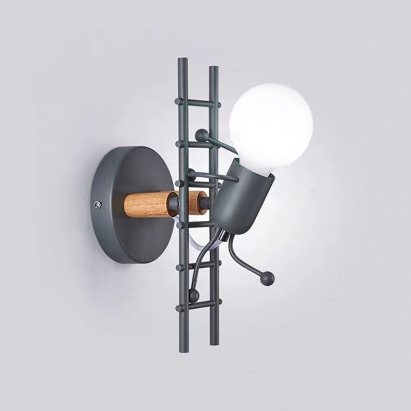 Metal Unique Shape Wall Light Kid Style 1 Light Wall Light Sconce
