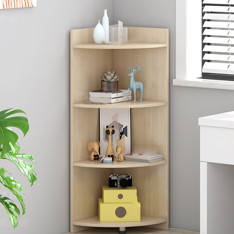 Modern Engineered Wood Bookshelf Corner Book Shelf for Living Room