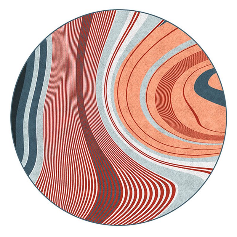 Multi-colour moderne ronde tapijt trendy geometrie patroon gebied tapijt polyester polyester gemakkelijke verzorging niet-slip achterste tapijt voor woningdecoratie