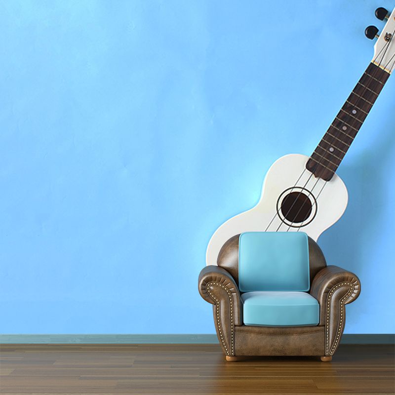 Guitar Instrument Mural Wallpaper Personalized Size Wall Covering for Study Room