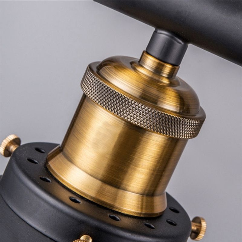 3 Lights Metal Pulley Island Pendant Lighting Industrial Black Cone Shade Island Lamps