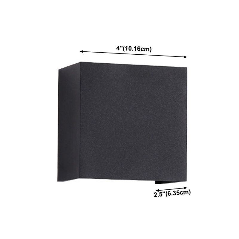 Iluminación de pared de sombra cuadrada lámpara de apliques de metal de estilo moderno 2 luces en negro con ángulo ajustable