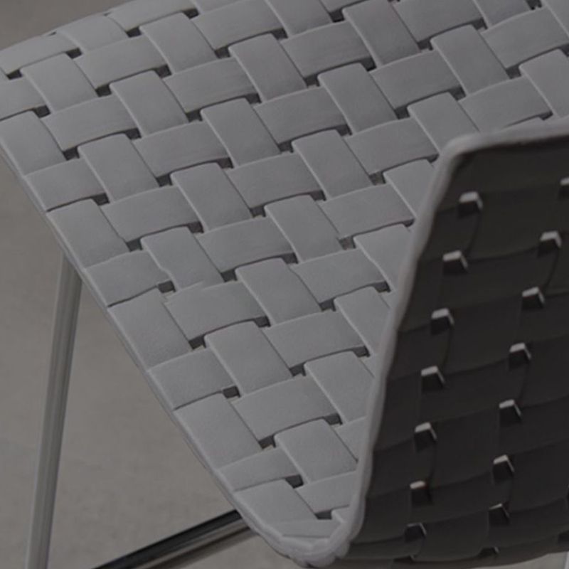 Modern Style Plastic Bar-stool Rectangle Seat Counter Bar Stool with Metal Legs