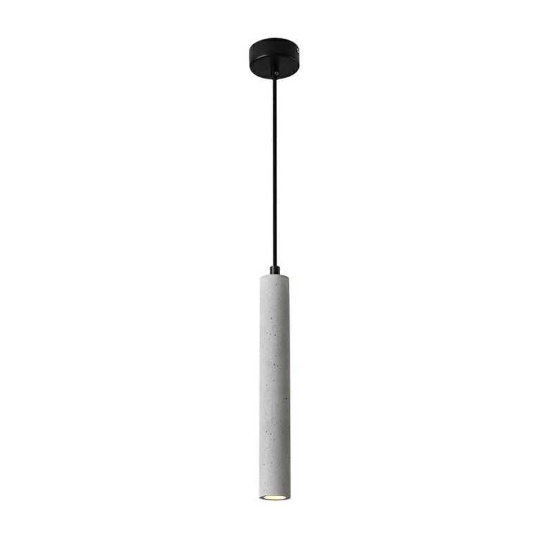 Tube LED Pendant Spotlight Minimalist Terrazzo Dining Room Hanging Ceiling Light