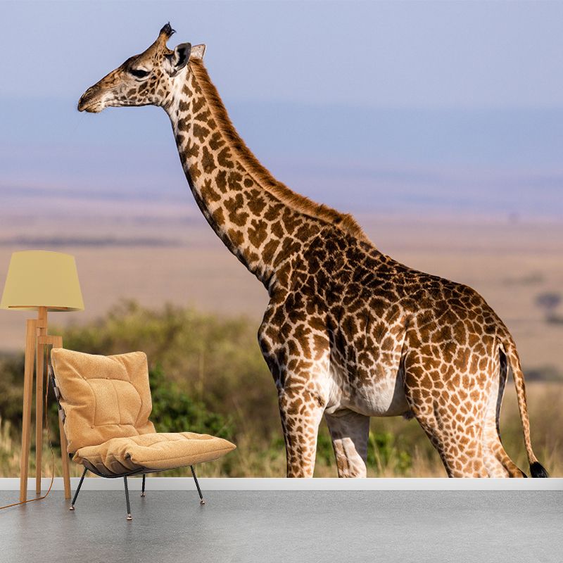 Photography Tropical Giraffe Mural Wall Decor Eco-friendly Wall Art for Decoration