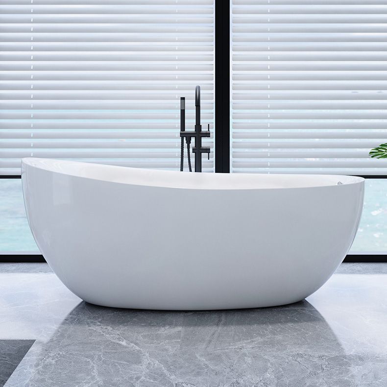 Bathroom Modern Single Slipper Bathtub Stand Alone Acrylic Bath Tub