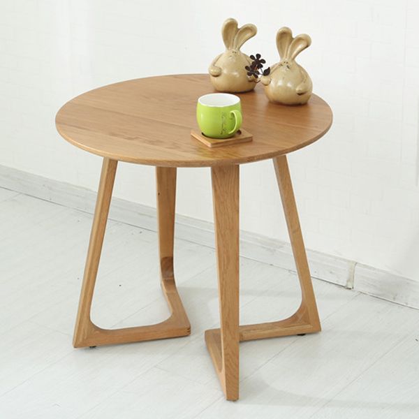 Mesa de comedor de madera maciza de roble con pedestal doble, mesa de comedor de estilo moderno