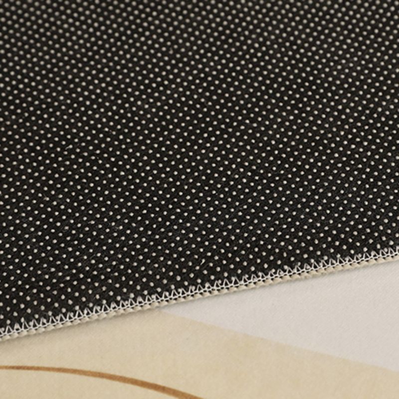 Creative Abstract Color Block Rug White Tone Polyester Area Carpet Washable Rug for Living Room