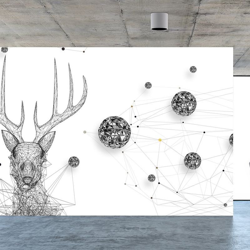 Home Decor Reindeer Mural Decal Customized Contemporary Wall Covering for Kitchen