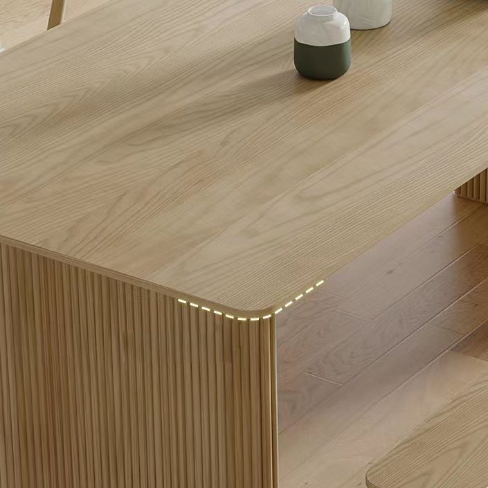 Modern Dining Set 1/2/5 Pcs Rectangle Solid Wood Dining Table and Chairs