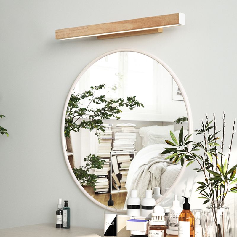 Linear Vanity Lighting Modern Style Wood 1 Light Vanity Wall Sconce