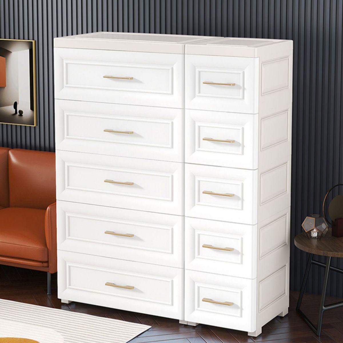White Storage Cabinet with Drawers Contemporary Plastic Cabinet