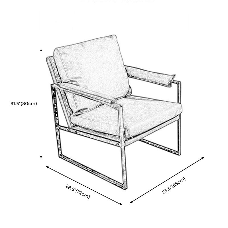 Arms Included Chair 25.5"L x 28.3"W x 31.4" H Chair for Living Room