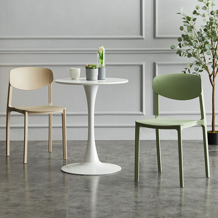 Plastic Contemporary Side Chair Open Back Indoor-Outdoor Chair