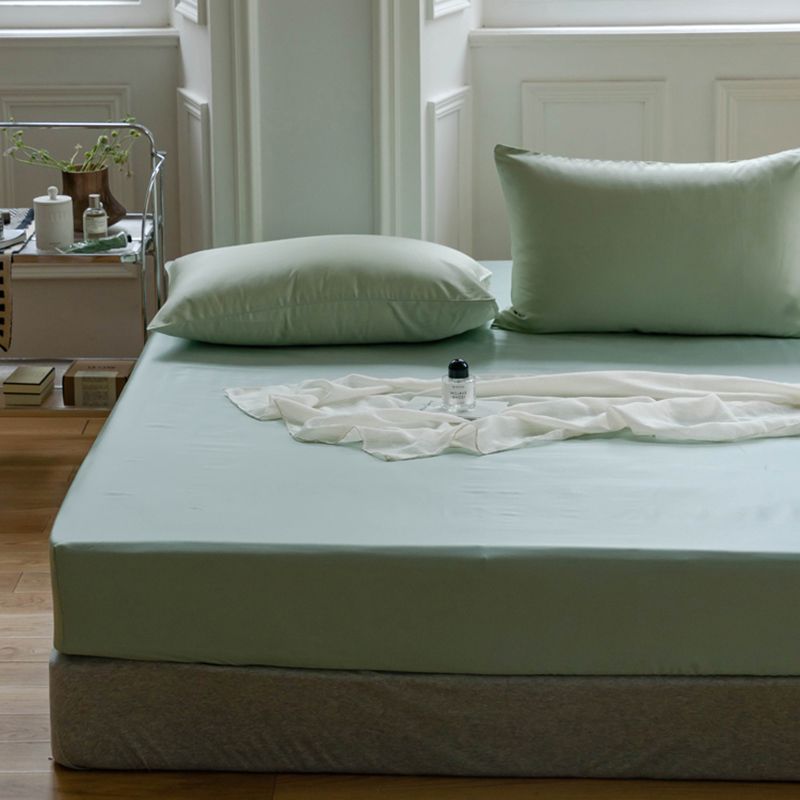 Bed Sheet Solid Color Breathable Non-pilling Skin-friendly Bed Sheet Set