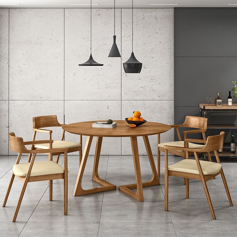 Modern 1/2/3/4/5 Pieces Dining Set Solid Wood Round Dining Furniture Set /Separate Items