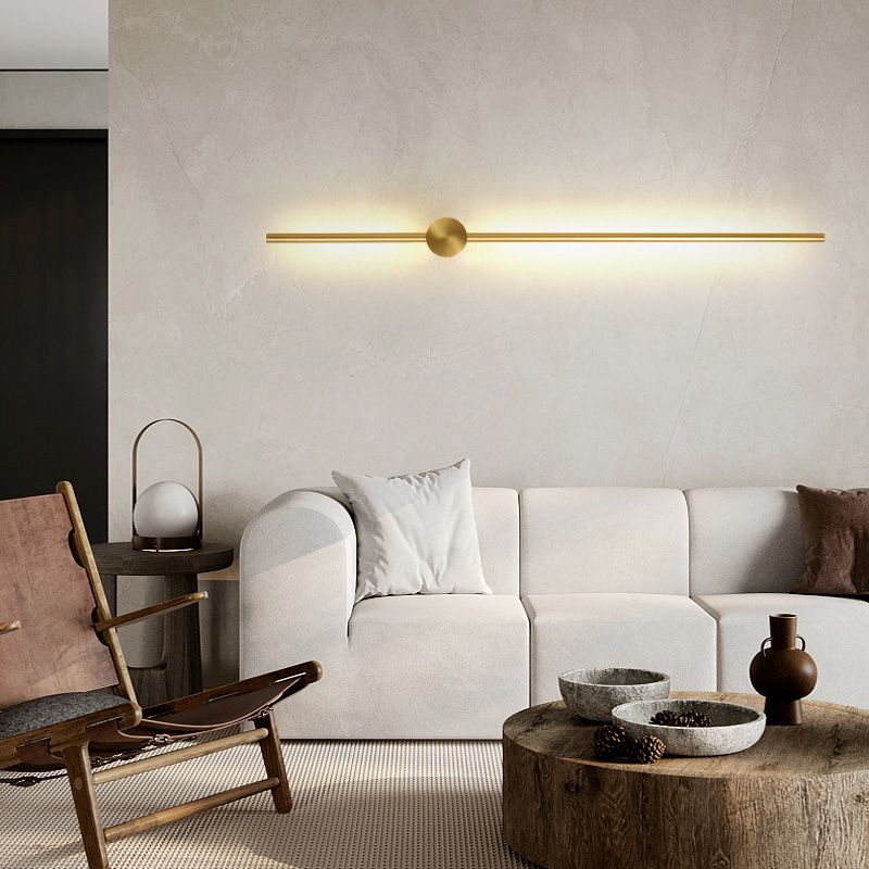Linear Shape Metal Wall Sconce Modern Style Multi Lights Wall Mount Lighting
