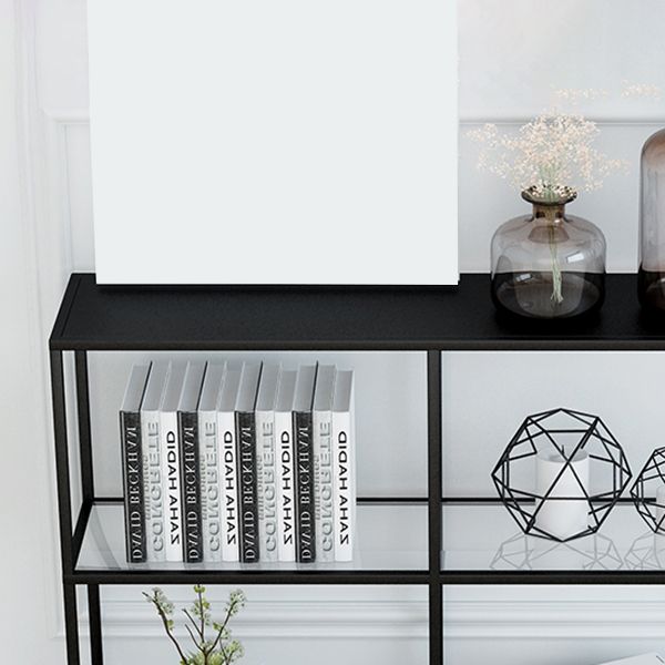 3-Shelf Contemporary Console Accent Table Antique Finish Console Sofa Table in Metal