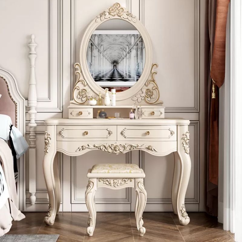 Victorian Bedroom Makeup Vanity Desk Table Wood Vanity Dressing Table