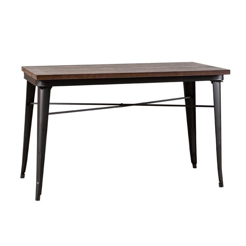 Industrial 1/2/5 Pieces Furniture Solid Wood Dining Set in Brown