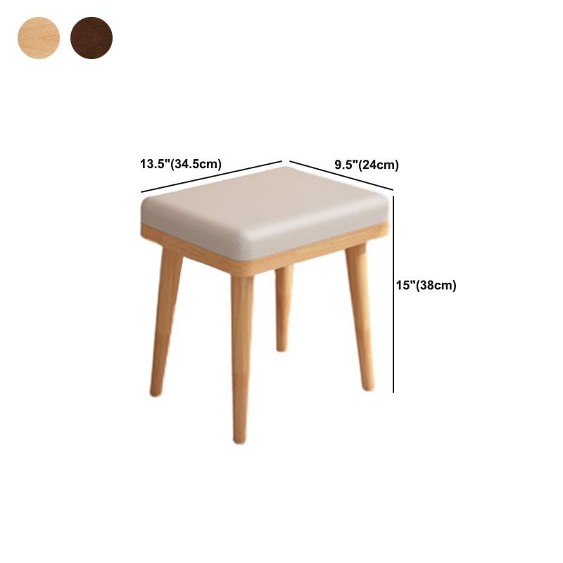 Solid Wood Dresser Scandinavian Vanity Set with Stool and Mirror