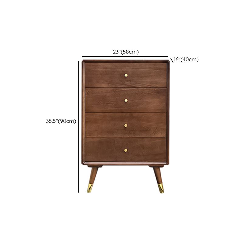 Solid Wood Accent Chest Mid Century Modern 15.7" D Cabinet with Drawers