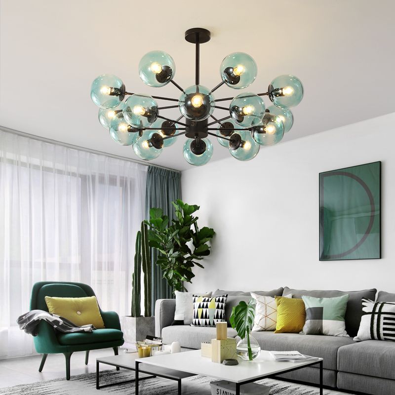 Simplicity Chandelier Light Fixture Black Hanging Ceiling Light for Living Room