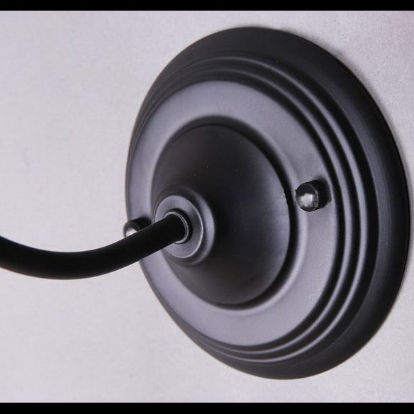 Industrielle Wandleuchte ein leichtes Licht moderner klarer Glasschatten Wandleuchte in Schwarz