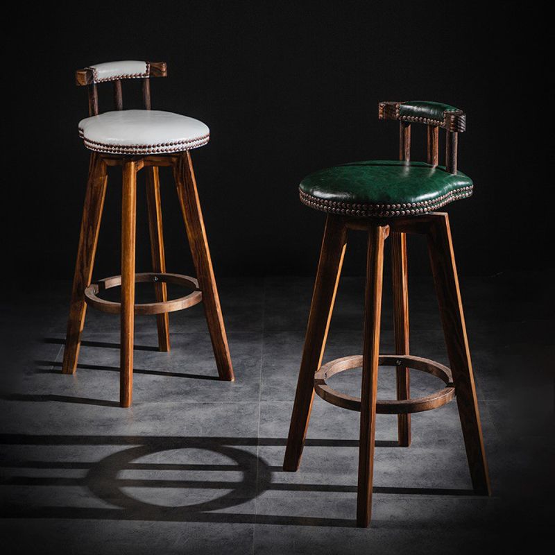 Modern Wooden Barstool Fabric Cushion in Matte Finish for Indoor