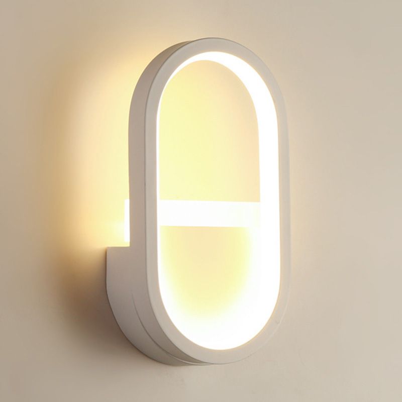 Metal Elliptical LED Wall Lamp Minimalism Wall Sconces Lighting Fixture for Bedroom