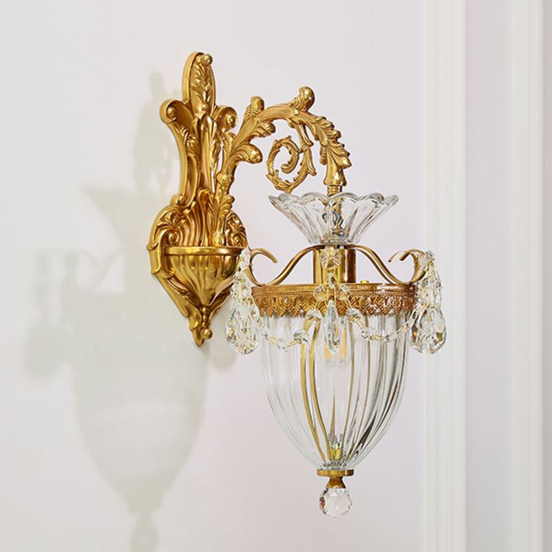 Cone Shape Metal Wall Lighting Modern Style Multi Lights Wall Mounted Light in Gold