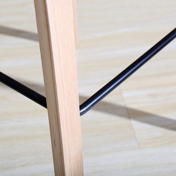 Sgabello da bar per interni con sgabello in legno massiccio contemporaneo con corda per cucina