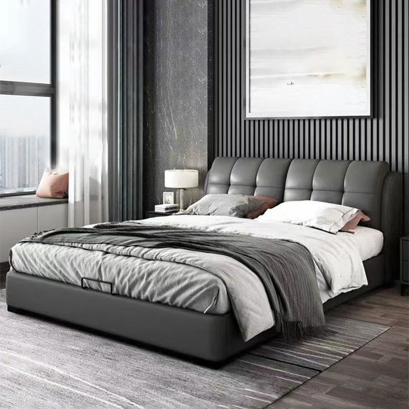 Glam Pine Wood Mattress Included with Headboard Rectangular Bed Frame