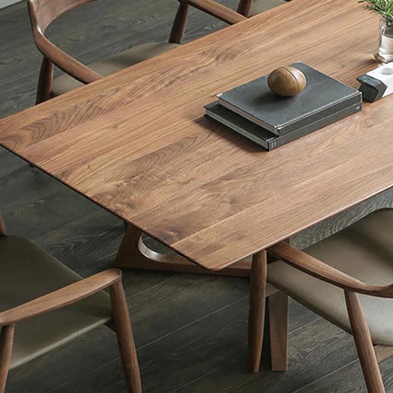 Industrial 1/5 Pieces Dining Set Rectangle Pine Wood Dining Table for Dining Room